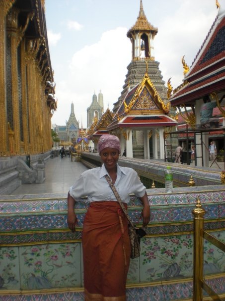 Oneika at the Royal Palace in Bangkok, Thailand.
