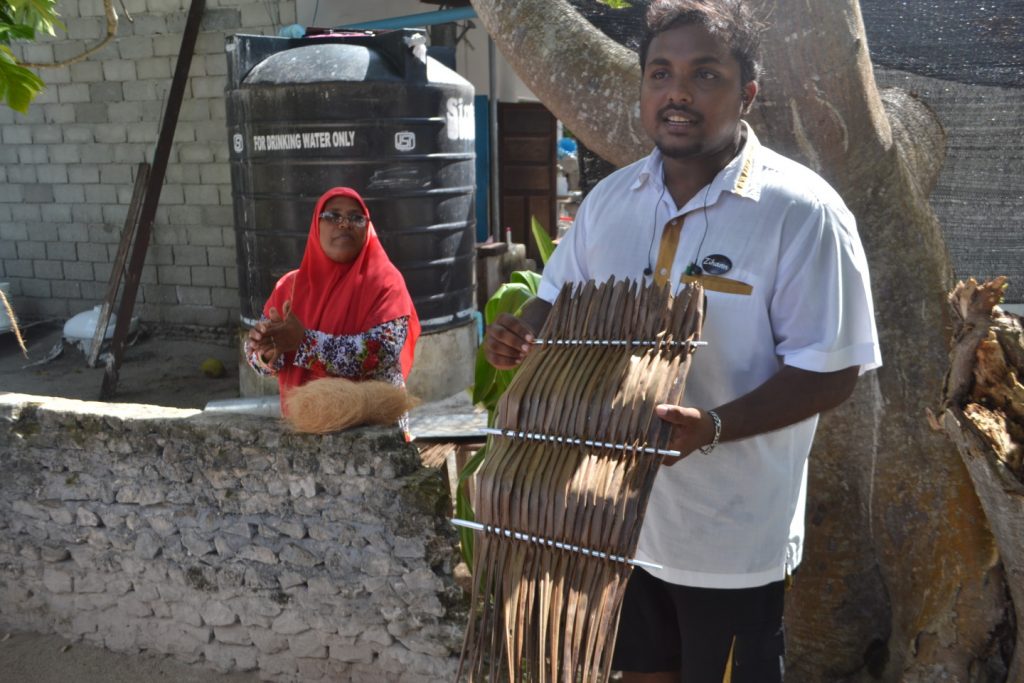 Final product from local woman making roof. 