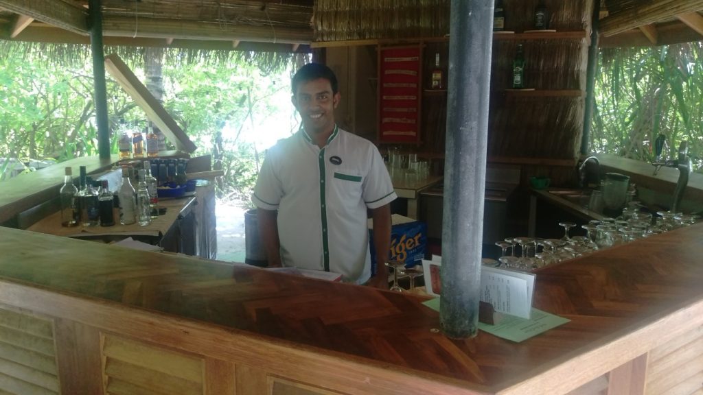 My nice beach bartender. 