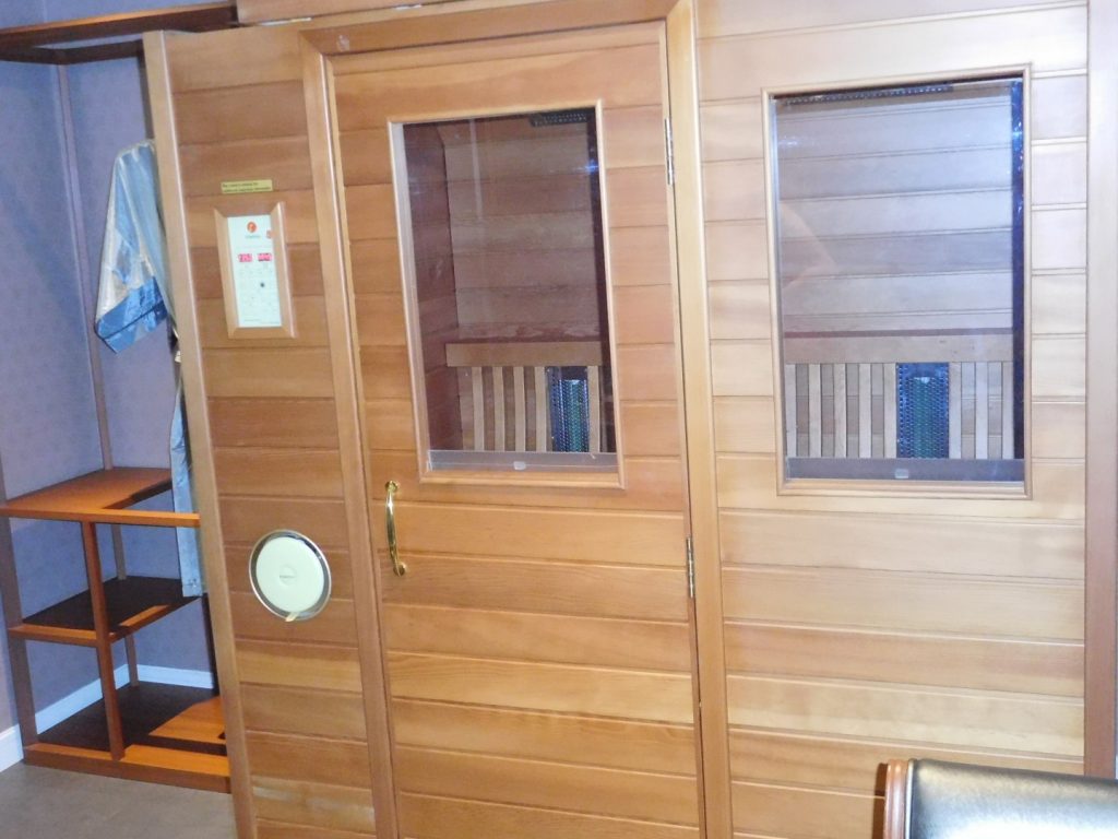 The Infrared Sauna room.