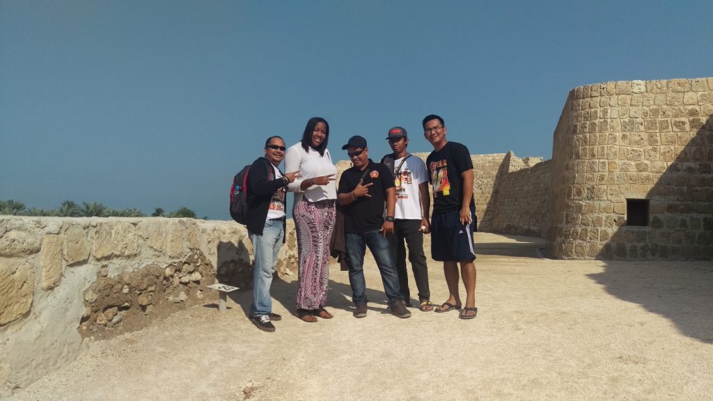 New friends and I at the Bahrain Fort :-).