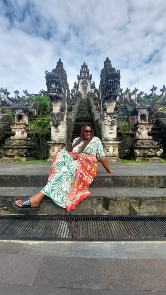 Myself at Lempuyang Templeduring my Bali Indonesia trip. 