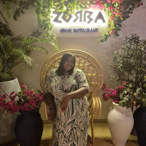 Photo of myself at Zorba restaurant. 