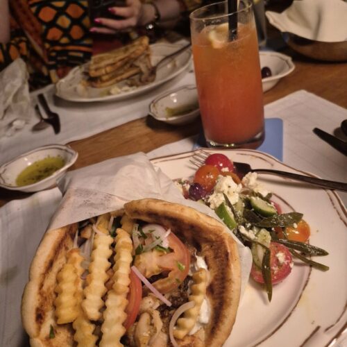 gyros at Zorba restaurant. 