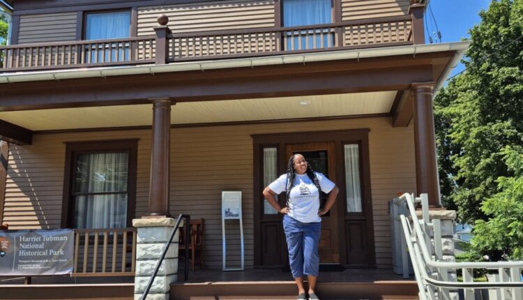 Myself in front of Harriet Tubman National Park home.
