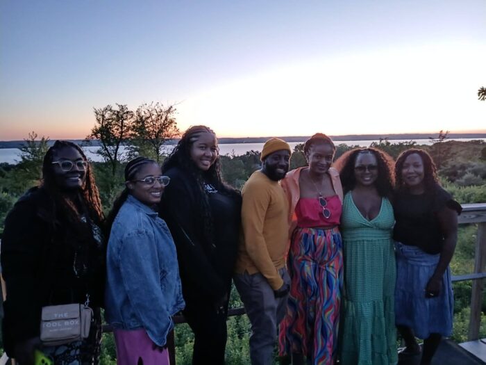 Content creators and myself at Inns of Aurora lantern walk.