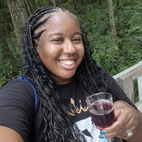 Myself enjoying wine on a wagon at the Southern Tier Stables. 