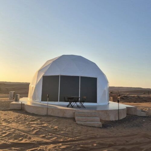 Desert camp dome room.