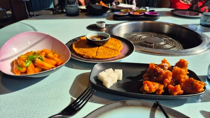 Korean food at Gunbae restaurant.