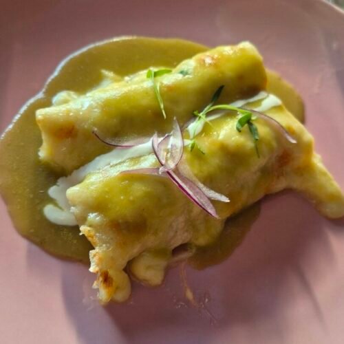 Chicken enchalida at Pink Agave restaurant.